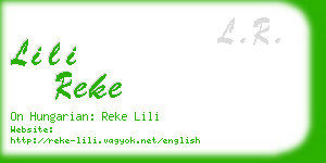 lili reke business card